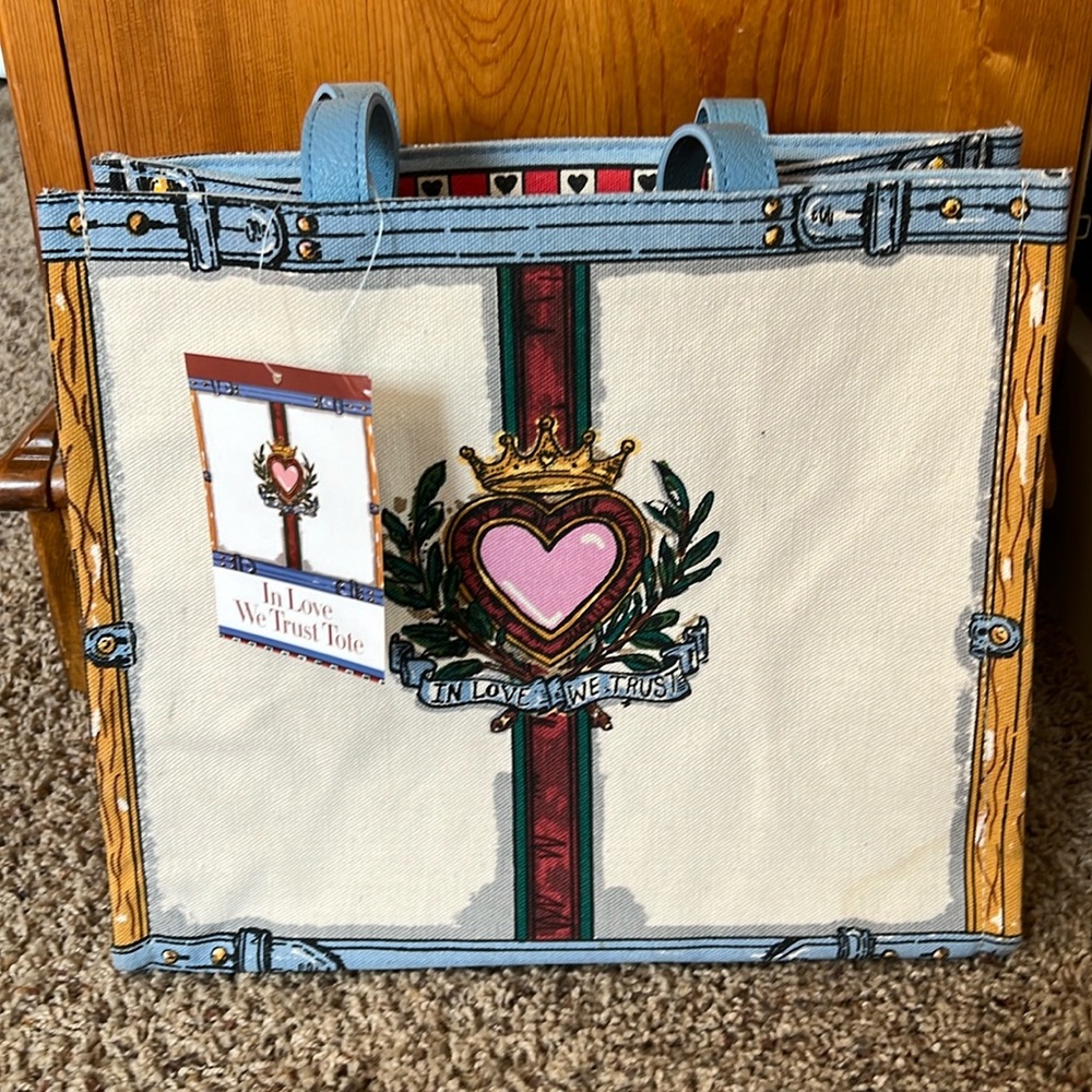 Brighton "In Love We Trust" Medium Canvas Bag